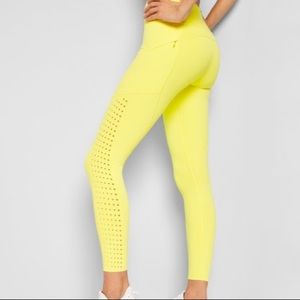 NO TAGS: Athleta summer yellow high waist leggings